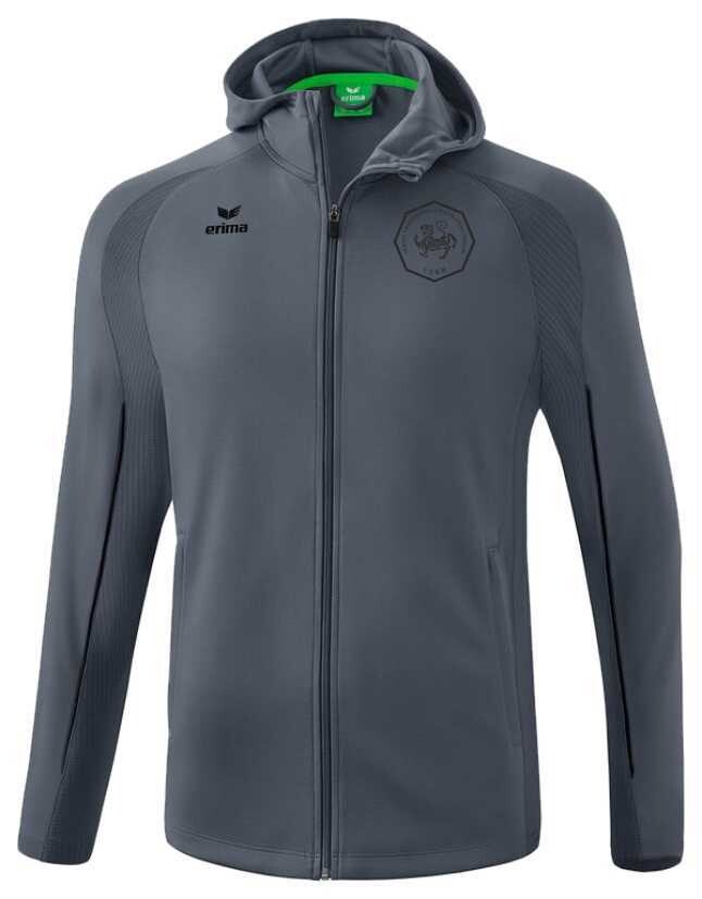 Erima Trainingsjacke mit Kapuze grau/schwarz VTK Berlin