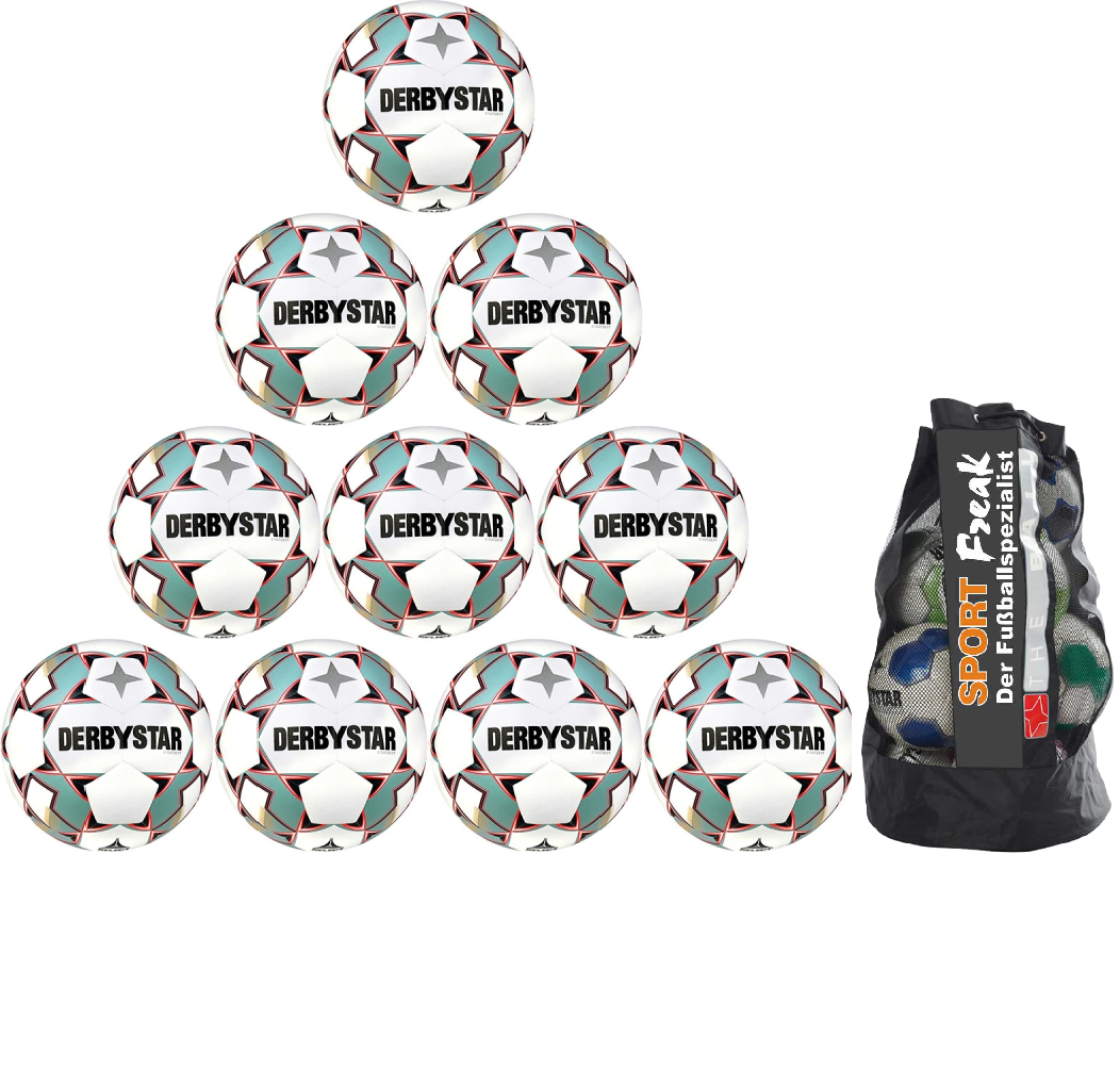 10er Ballpaket Derbystar Stratos TT Gr. 5 inkl. Ballsack