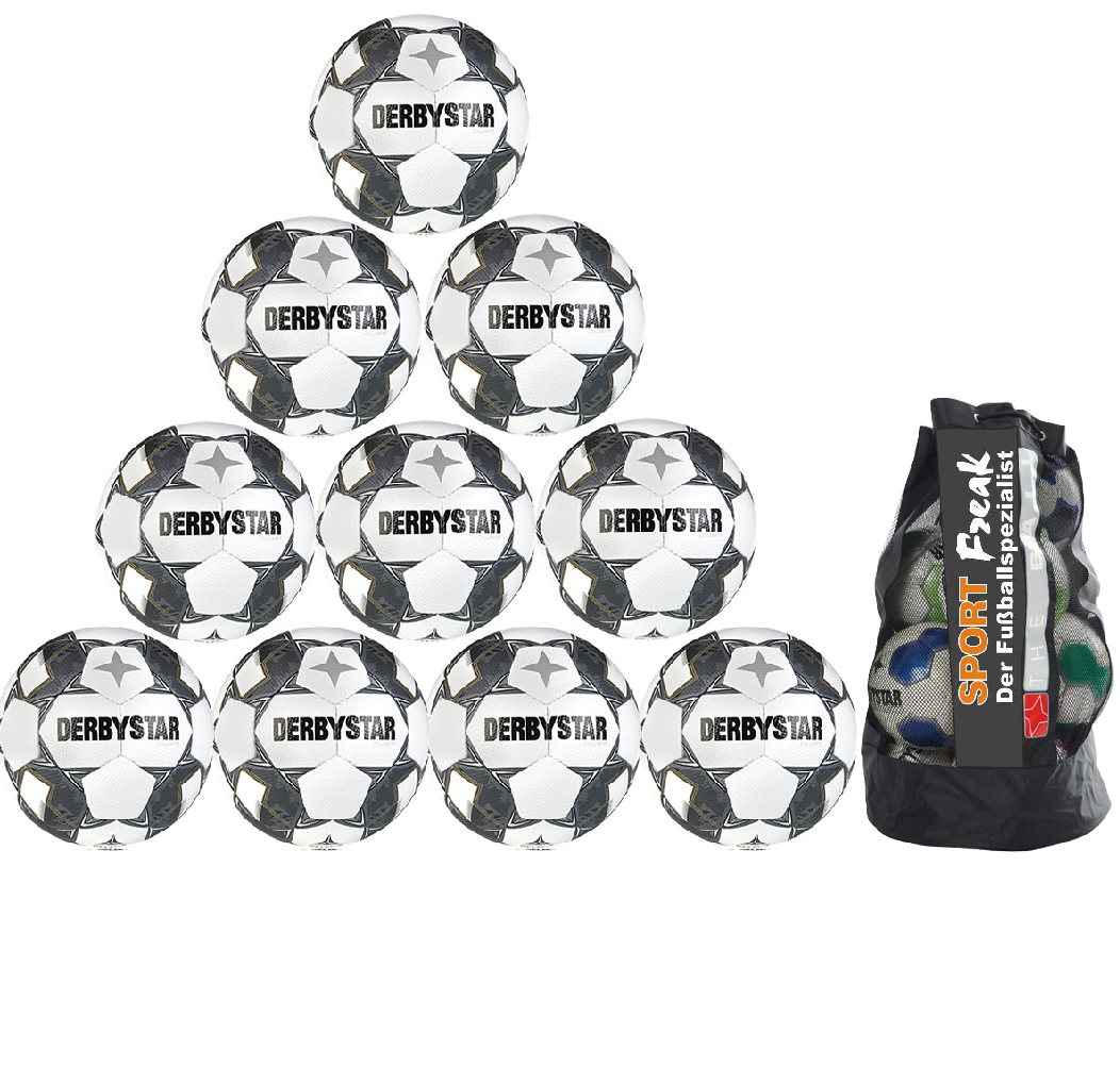 10er Ballpaket Derbystar Brillant TT Gr. 5 inkl. Ballsack
