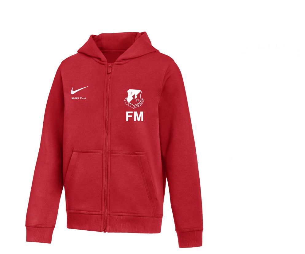 Kapuzenjacke rot Baumwolle Erwachsene SV Karow 96