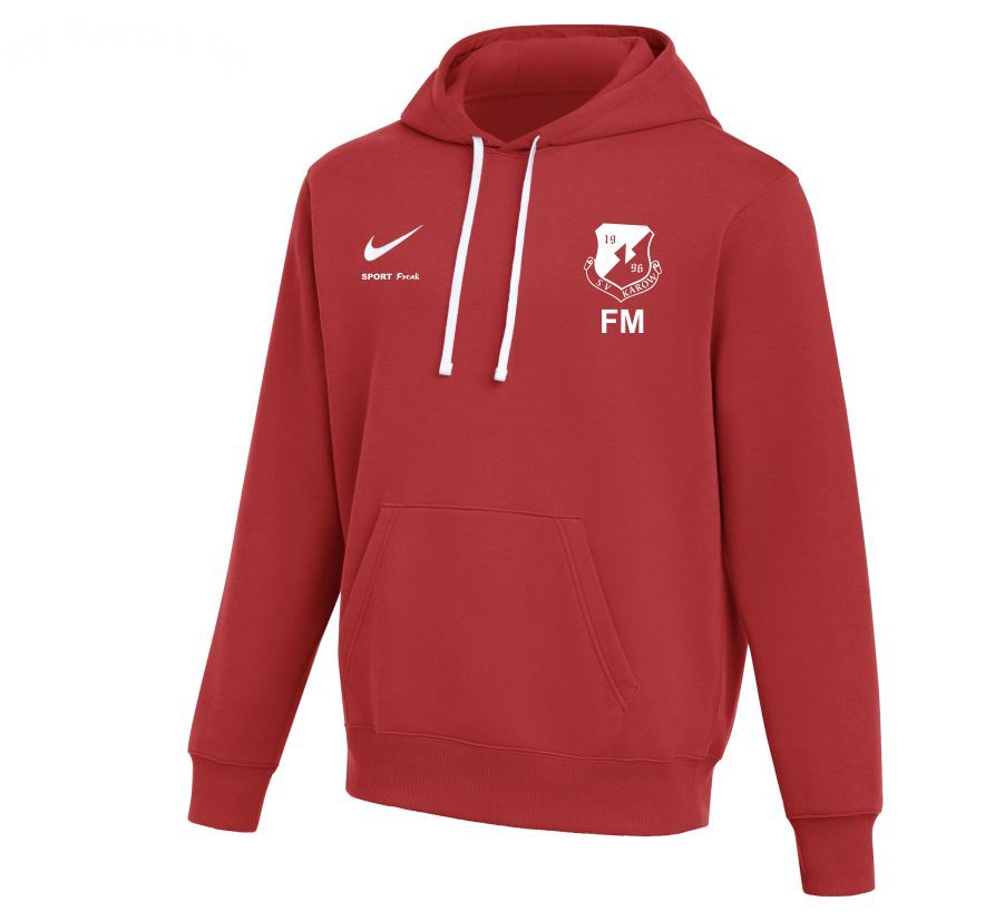 Hoodie rot Baumwolle Kinder SV Karow 96