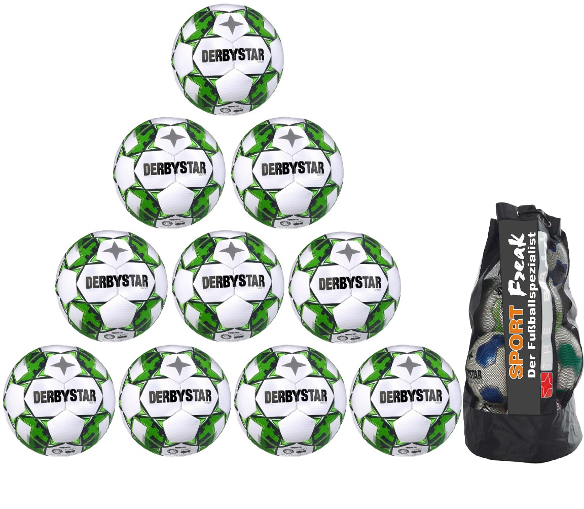 10er Ballpaket Derbystar Apus TT DB Grün Gr. 5 inkl. Ballsack 10er Ballpaket Derbystar Apus TT DB Grün Gr. 5 inkl. Ballsack