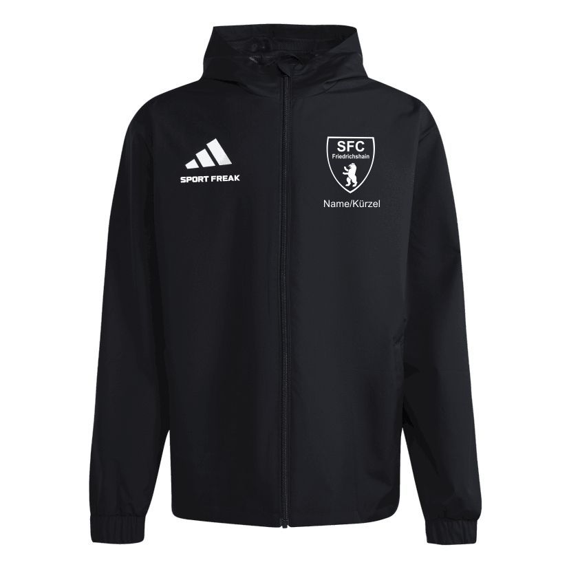 Adidas Kinder Allwetterjacke Tiro 26 League schwarz SFC Friedrichshain
