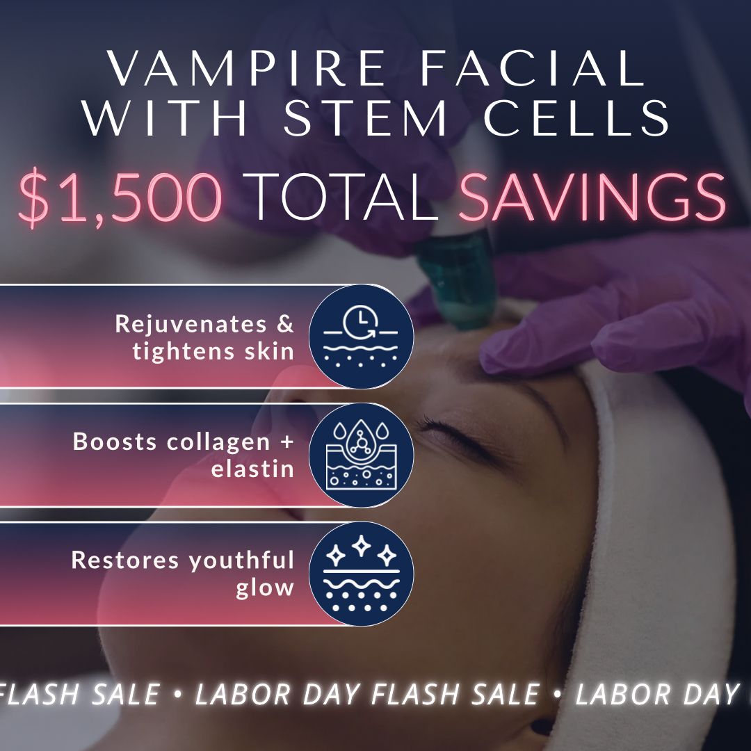 Vampire Facial with Stem Cells | 3-Treatment Package 50% OFF!