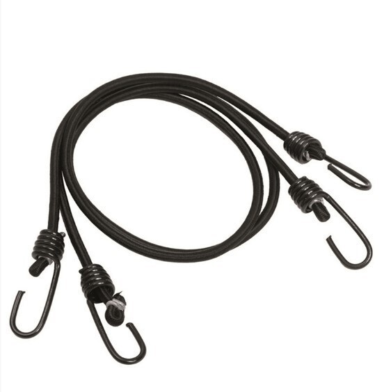 Haken (paar) met elastiek zwart 75cm