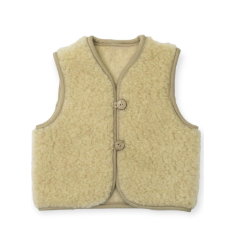 Bodywarmer Kids Merino Wool Beige 1-2y
