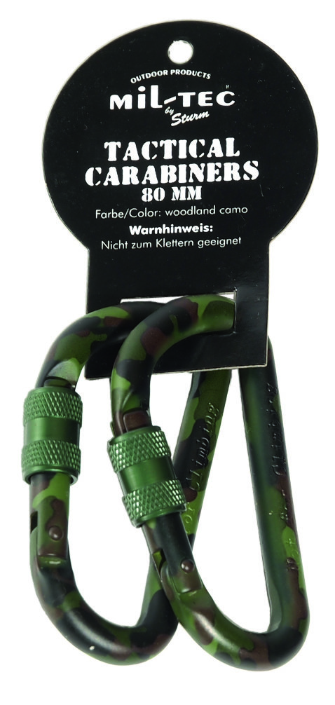 KARABIJNHAAK 80MM  2ST WOODLAND