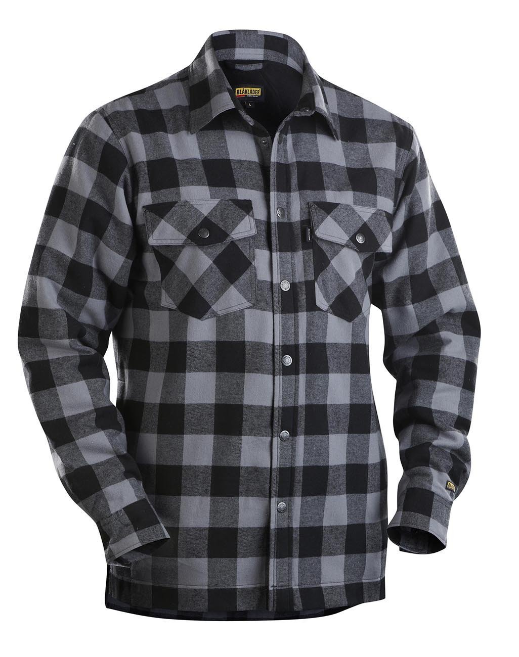 HEMD FLANEL FLEECE VOERING, KLEUREN: GRIJS, MATEN: 3XL