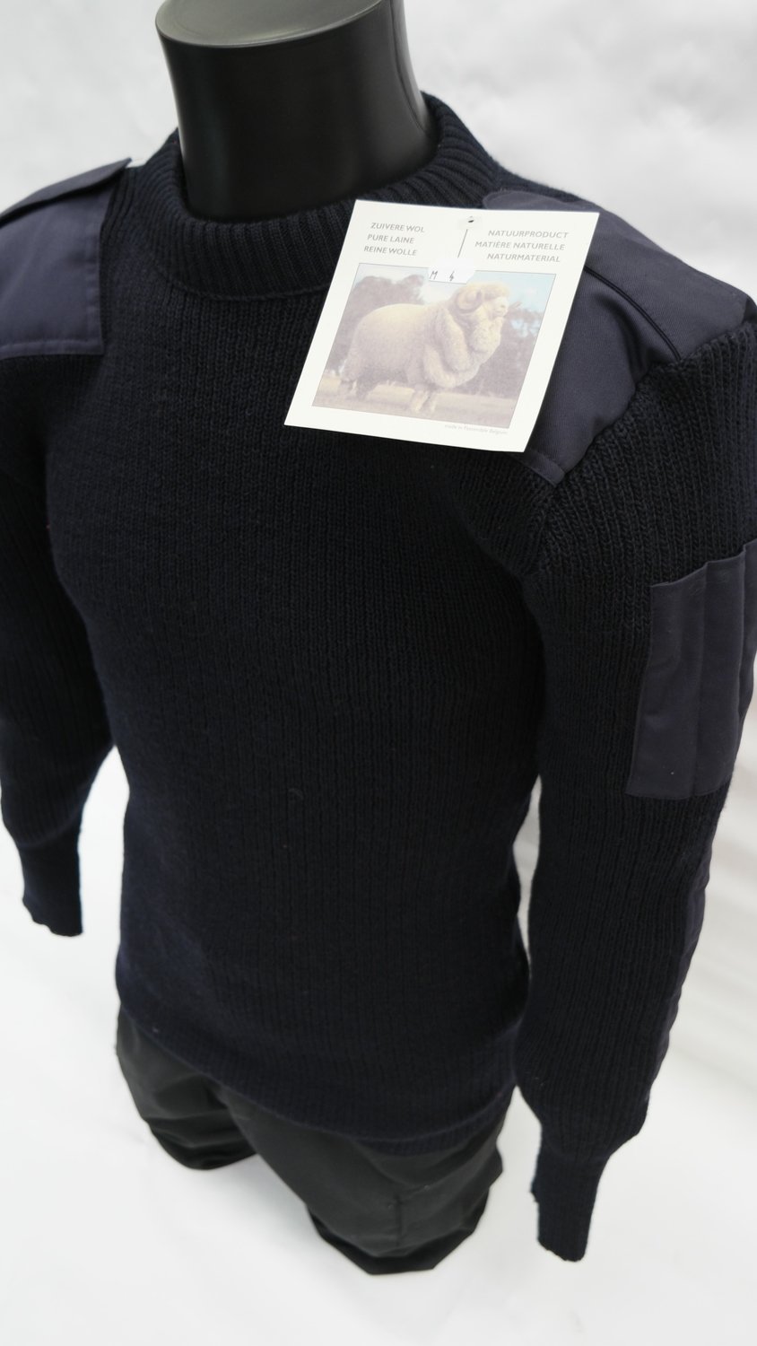TRUI 100% WOL GROVE BREI, KLEUREN: MARINE, MATEN: 8/58