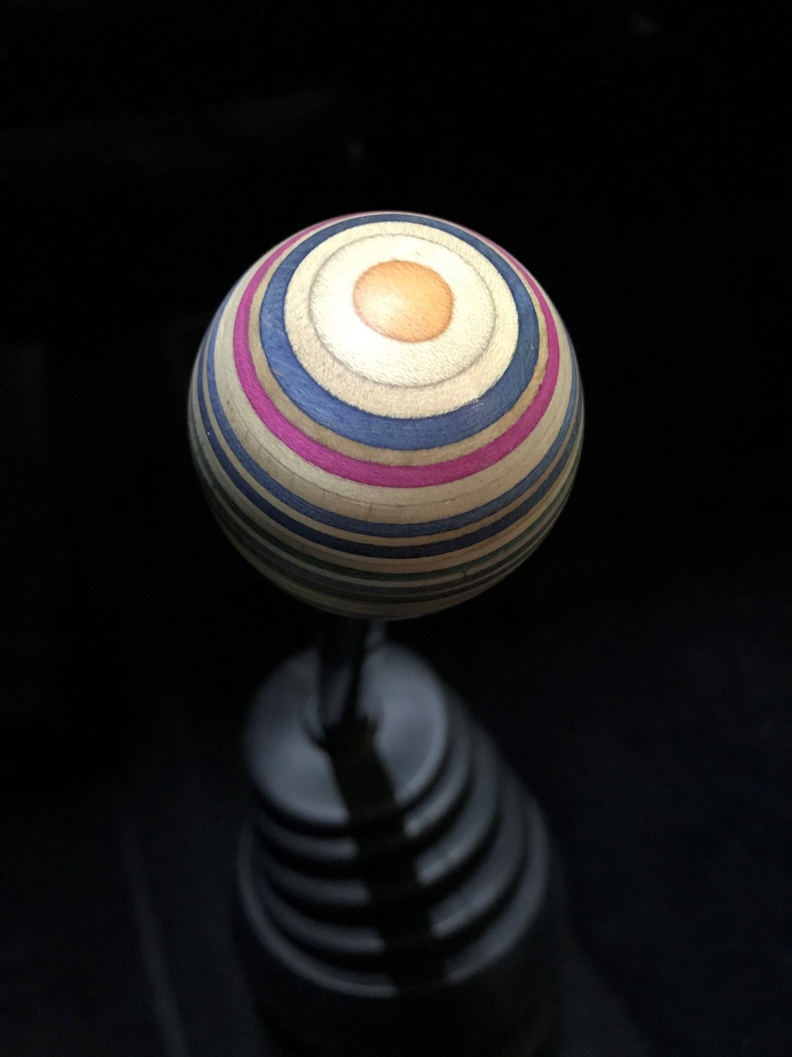 Porsche 917 style outlaw shift knob &#39;The Orange Dot&#39;