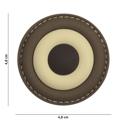 EMBLEEM 3D PVC BELGIUM AIRFORCE 9016, KLEUR: BRUIN