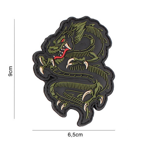 EMBLEEM 3D PVC DRAGON GREEN