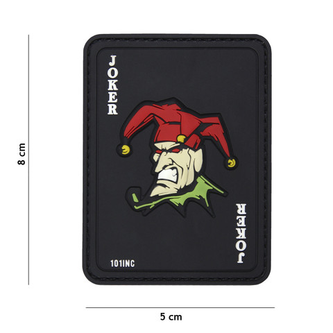 EMBLEEM 3D PVC  JOKER ZWART