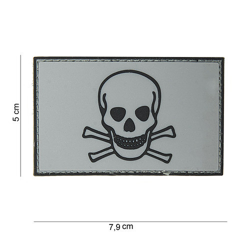 EMBLEEM 3D PVC SKULL AND BONES