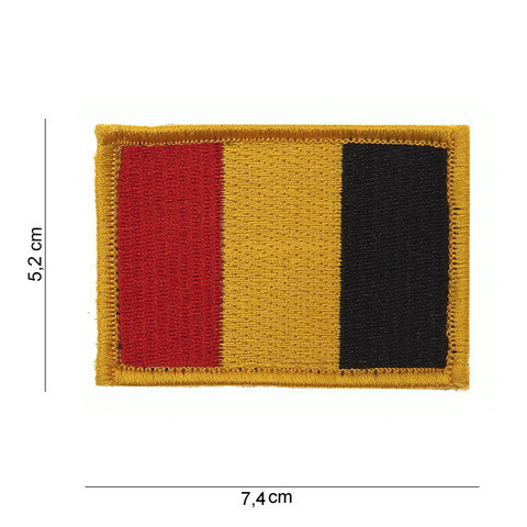 EMBLEEM STOF BELGIAN VLAG MET KLITTEBAND