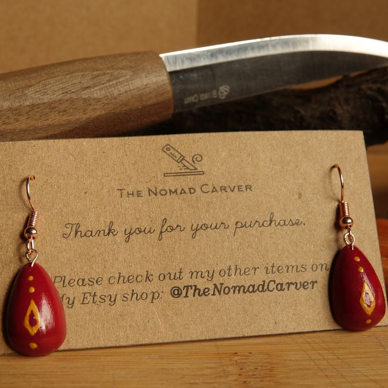 Red drop Earings