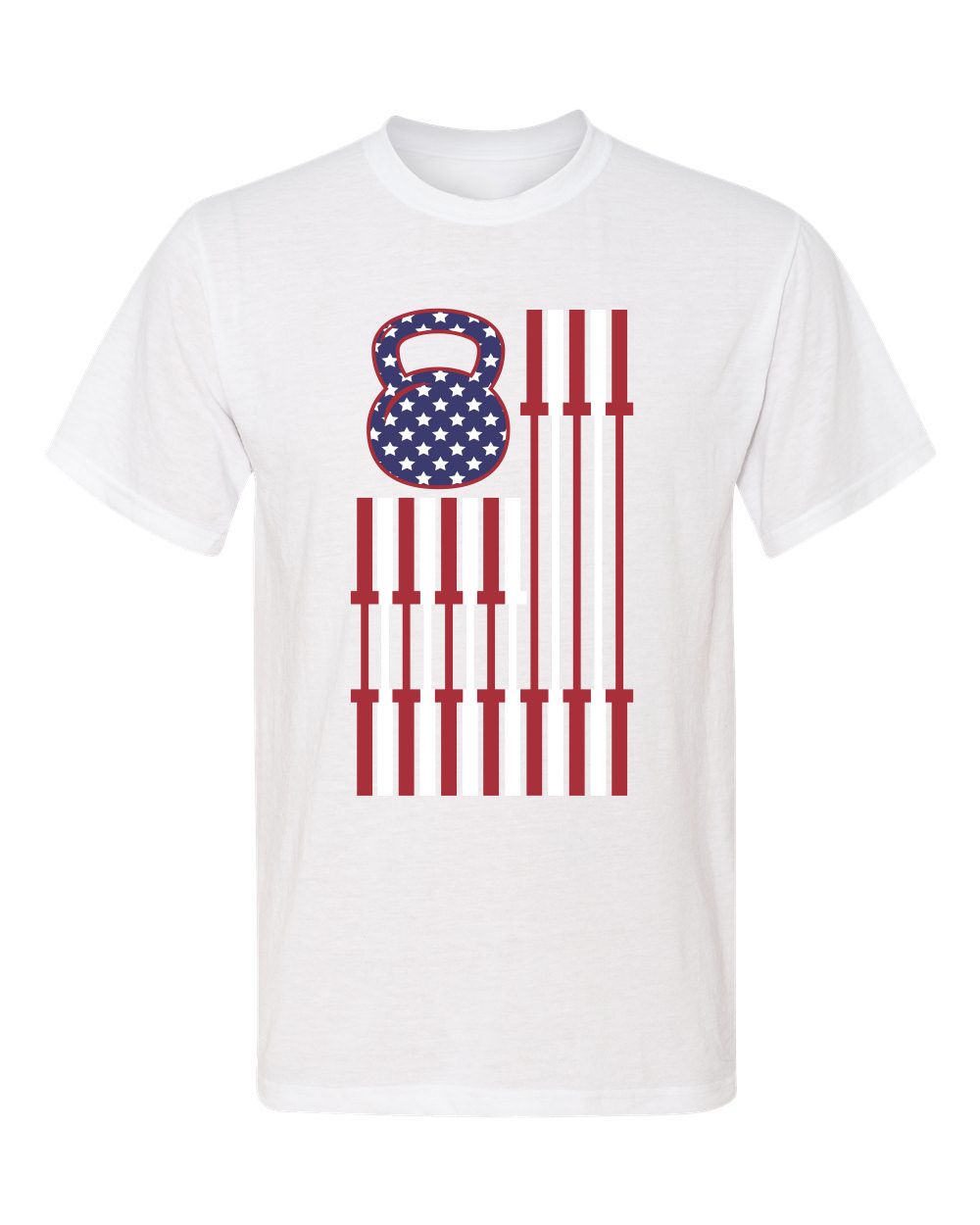 Kettlebell Barbell Flag Men&#39;s Shirt