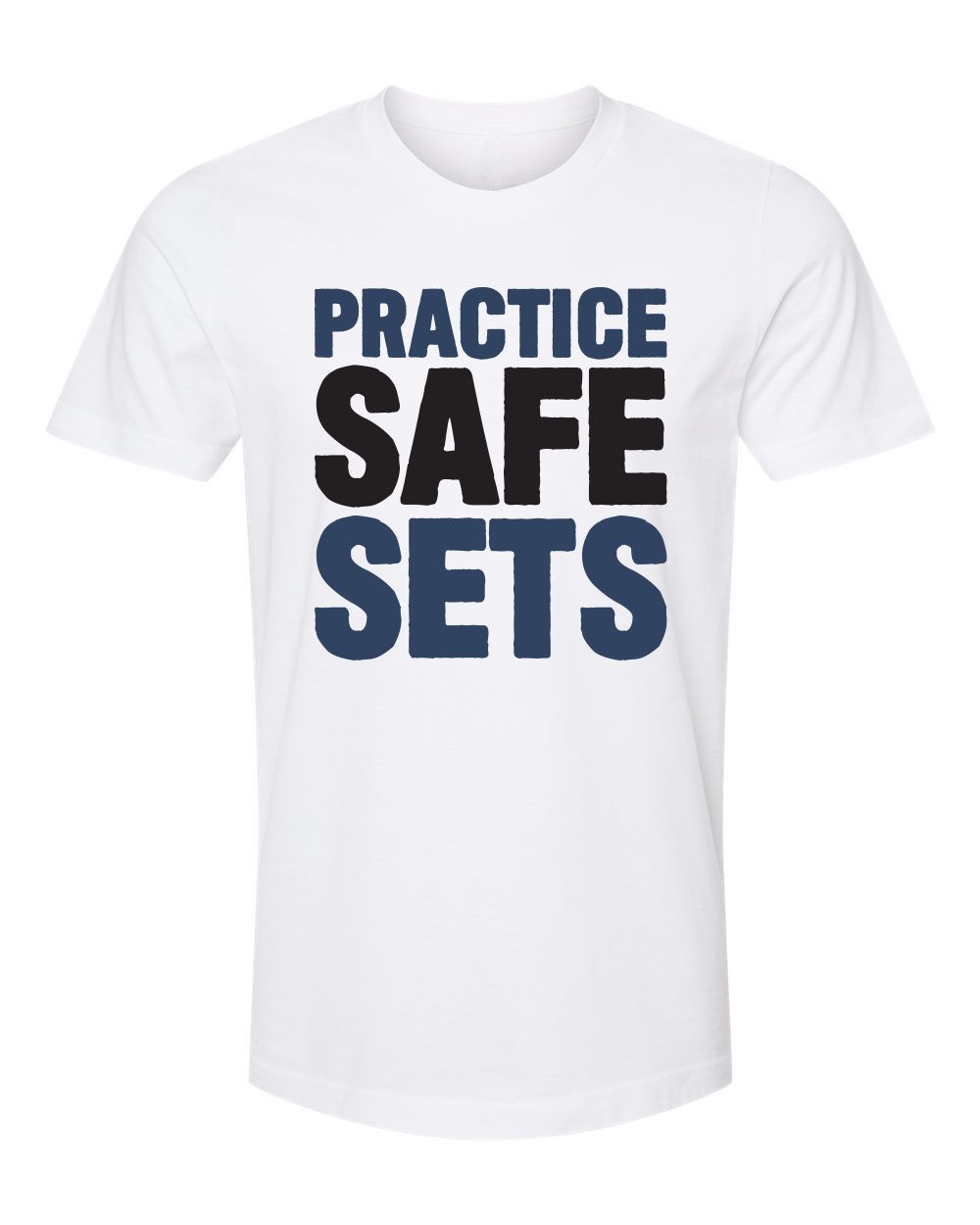 Practice Safe Sets Blue Design Men&#39;s Shirt