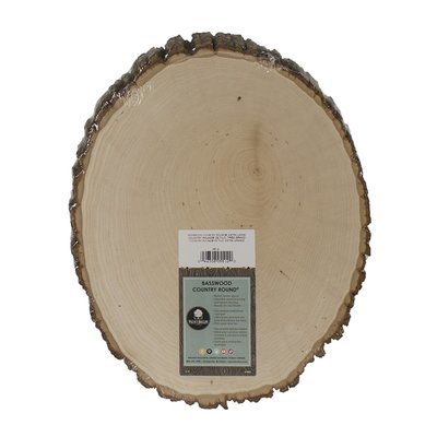 Extra Large Basswood Rustic Country Round - 11" to 13" Wide
