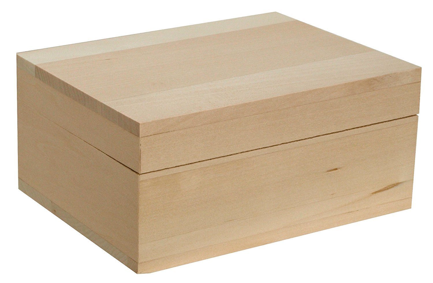 Small Wood Box, Classic - 6.46" x 5.36" x 3.00"