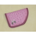 Pink Embossed Ostrich with Crossed Pistols