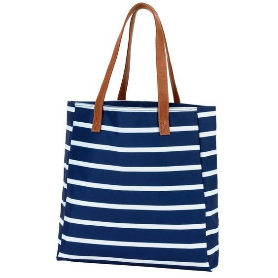 Navy Stripe Tote