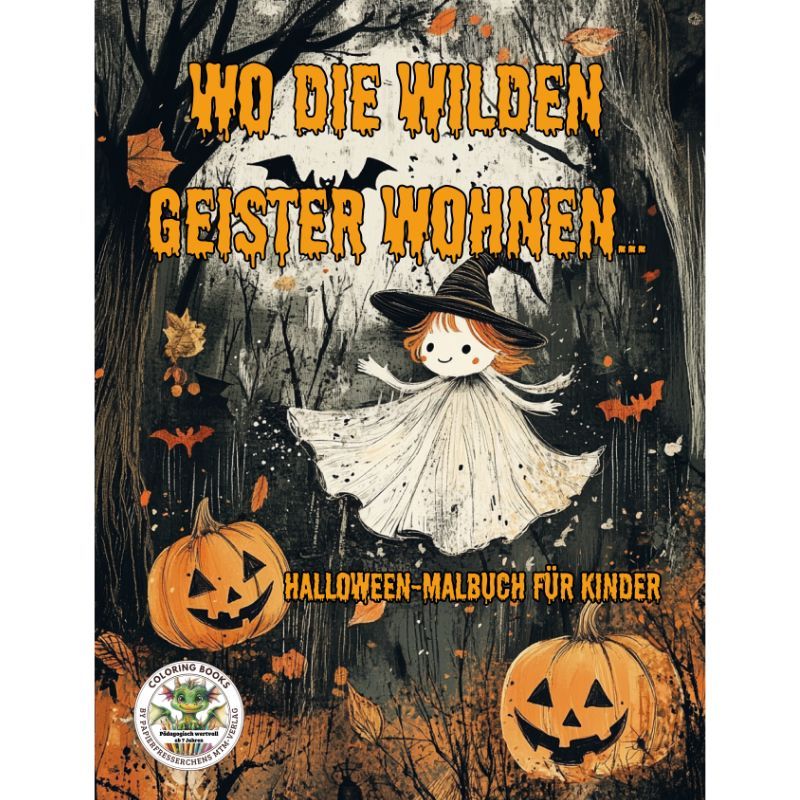 Wo die wilden Geister wohnen - Halloween Malbuch für Kinder