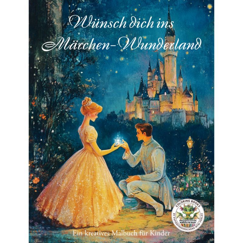 Wünsch dich ins Märchen-Wunderland - Malbuch Kinder