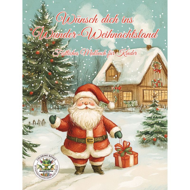Wünsch dich ins Wunder-Weihnachtsland - Malbuch Kinder