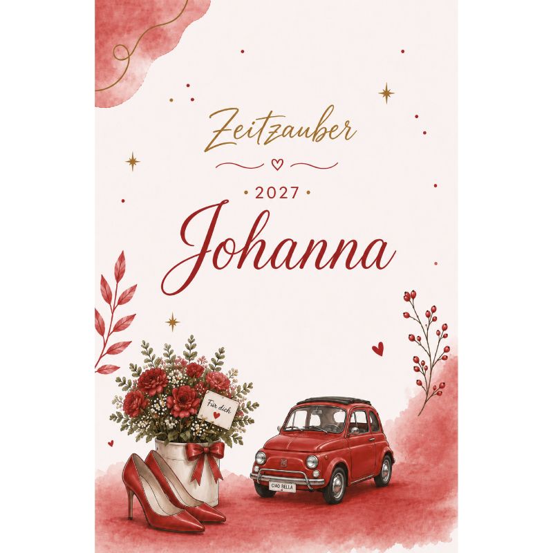 Johanna Kalender 2027 - s-w Wochenplaner, Tagebuch, für Frauen