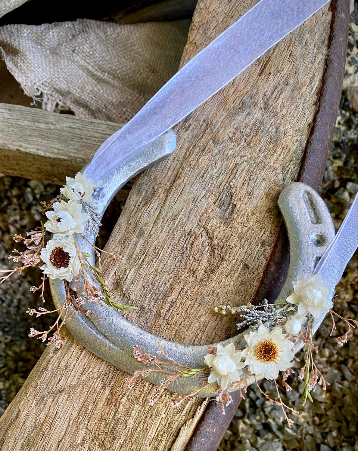 Horseshoe with Dried Flowers