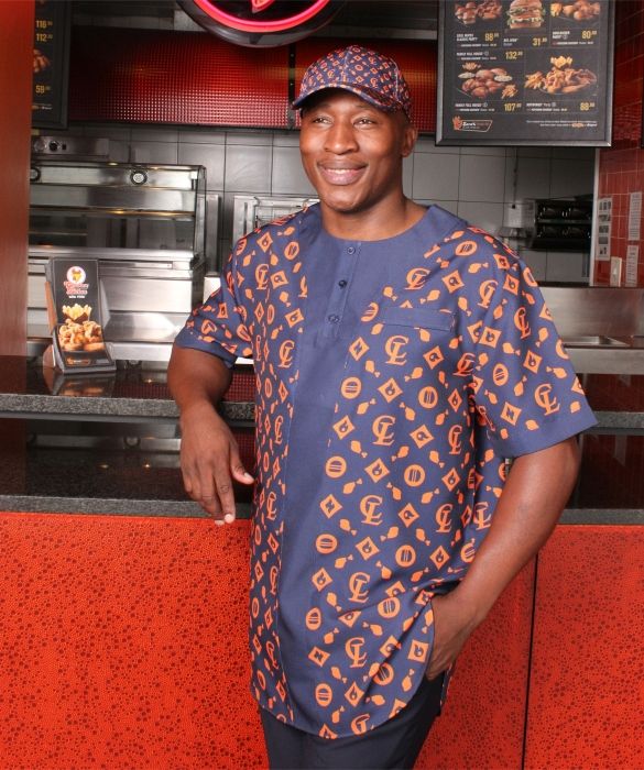 Men&#39;s Dashiki - Managers - Navy / Orange
