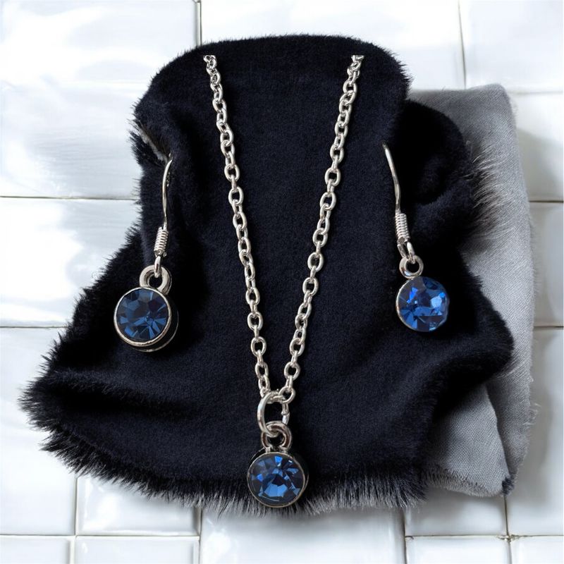 “Dark Blue Stone” Jewellery Set