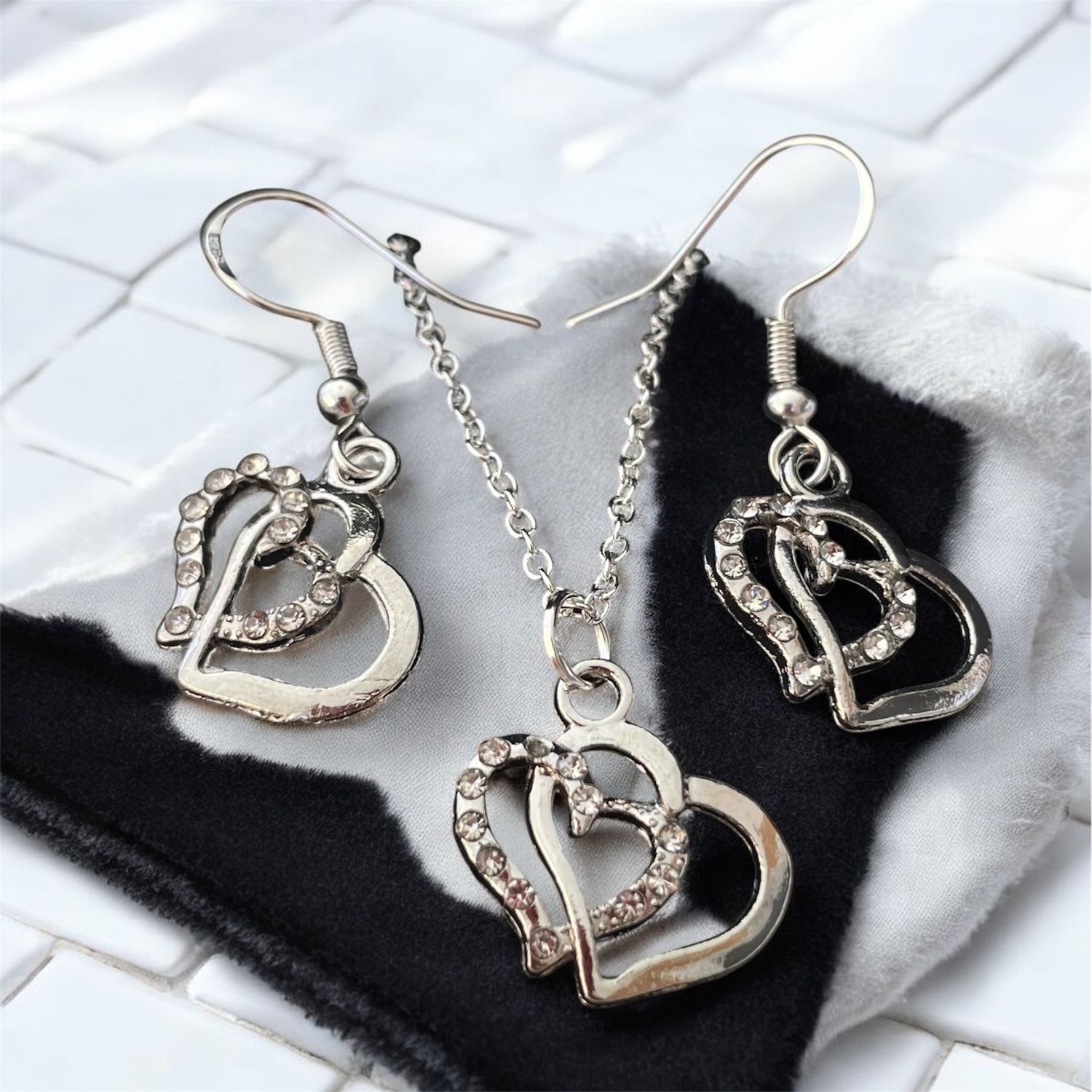 “Double Heart” Jewellery Set