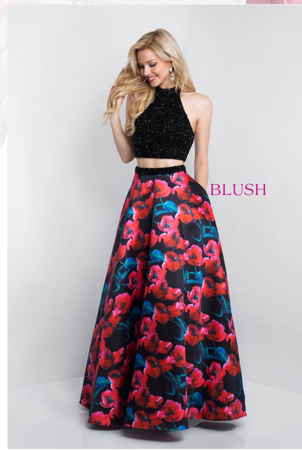 BLUSH SATIN TWO PIECE 11509