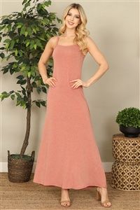D3998-MAUVE SPAGHETTI STRAP MAXI DRESS