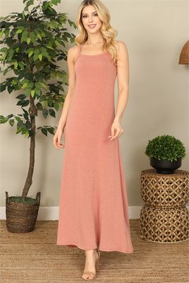 D3998-MAUVE SPAGHETTI STRAP MAXI DRESS