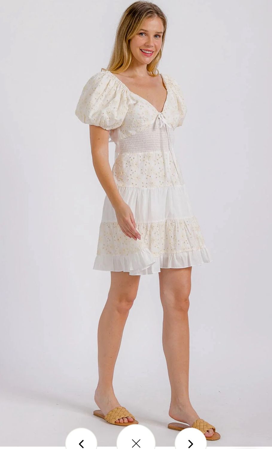 WOMEN&#39;S SHORT SLEEVE OFF SHOULDER FRONT POCKETS HIGH-LOW MIDI DRESS WHITE