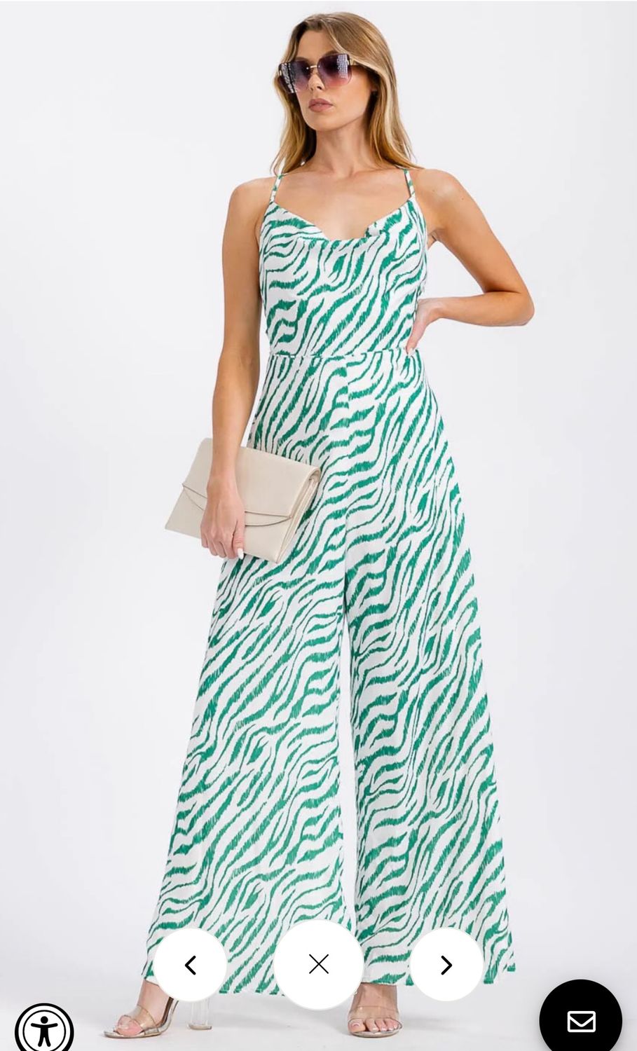WOMEN&#39;S SLEEVELESS COWL NECK OPEN BACK PRINT