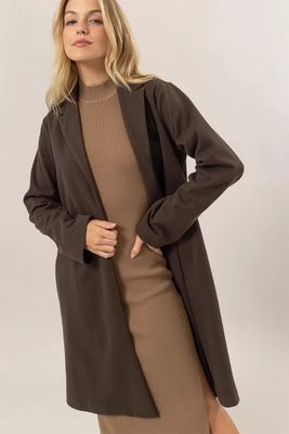 Cropped Blazer & High Rise Wide Leg Two-Piece Set