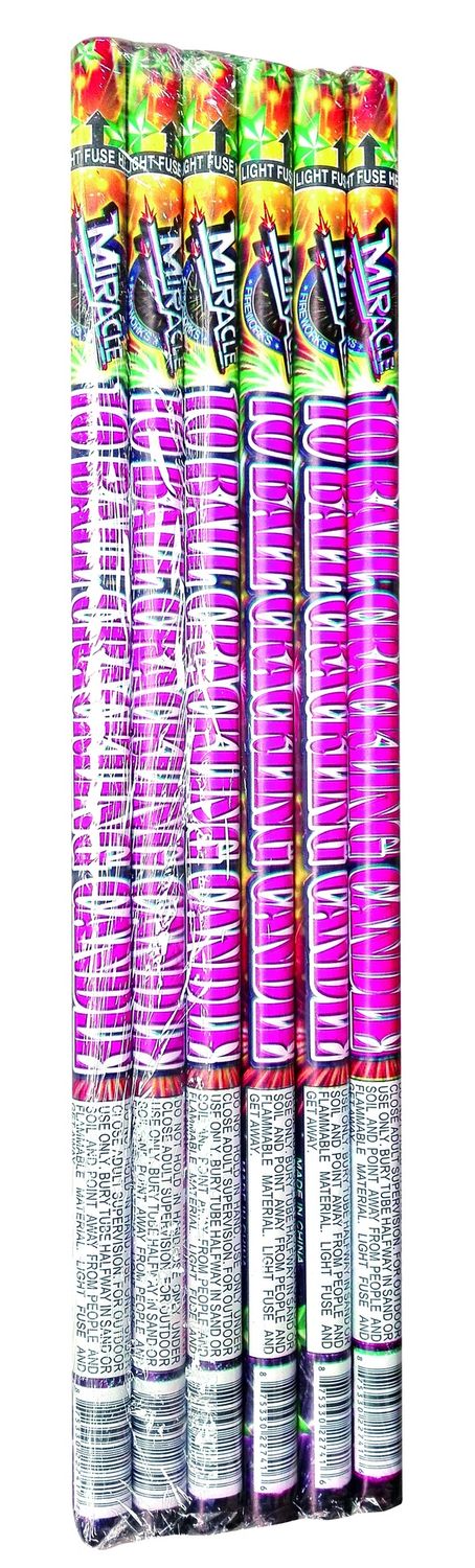 10 BALL CRACKLING CANDLE