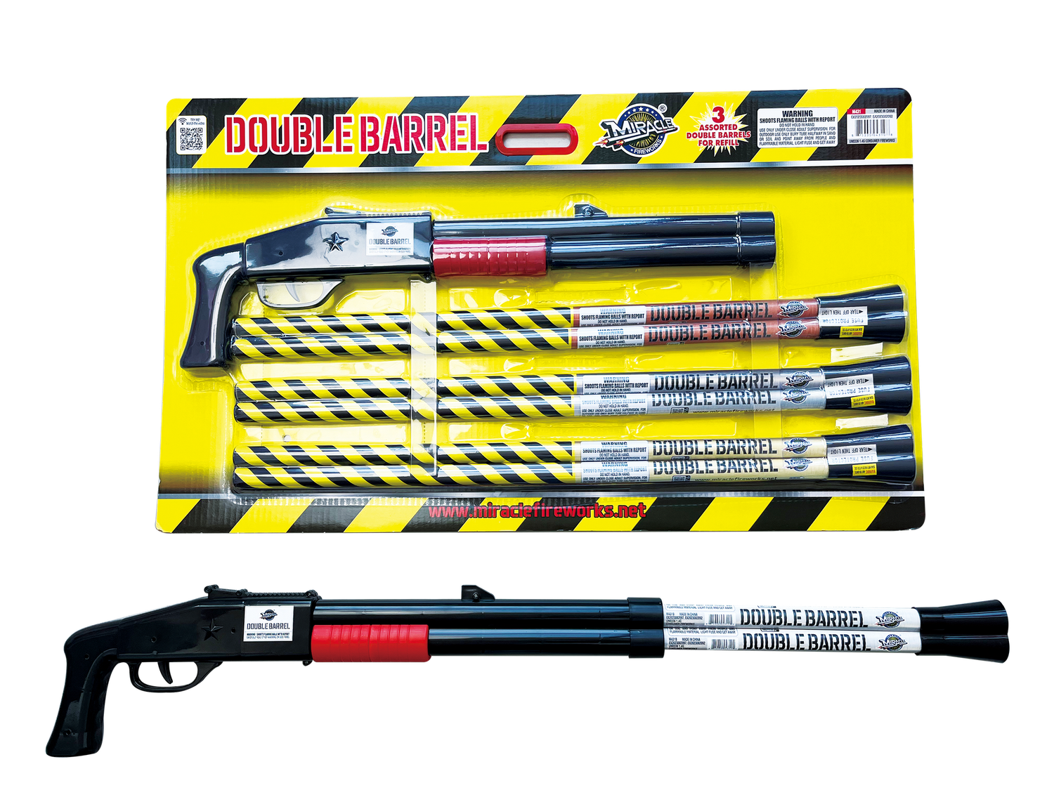 DOUBLE BARREL RE-LOADABLE CANDLE