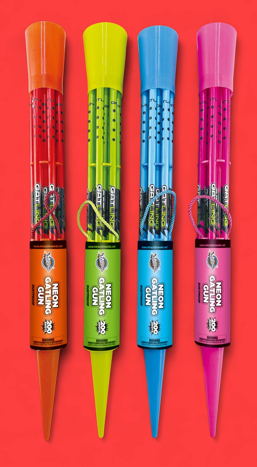 NEON GATLING GUN ROMAN CANDLE