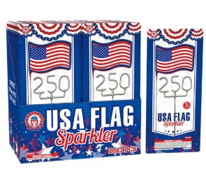 USA 250 FLAG SPARKLER