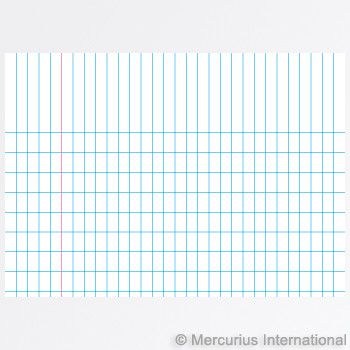 Exercise Book small 16x21cm Portrait Format Graph 4x7mm, Color: Blue