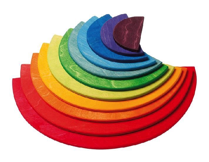 Large Semicircles, rainbow (11 pcs)