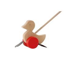 Push Toy Waddle Duck red