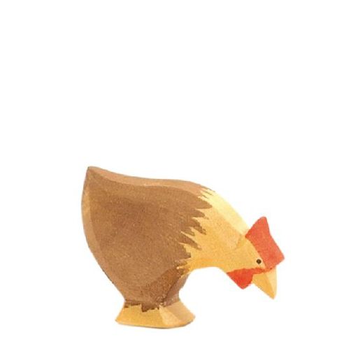 Hen brown picking