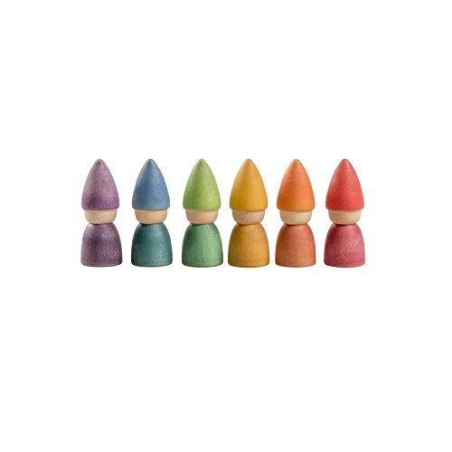 Wood Rainbow Tomtens 6 pcs – Grapat