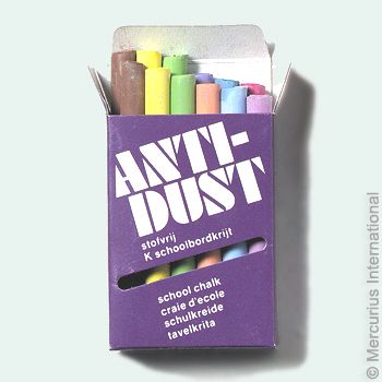 Blackboard chalk antidust 12 assorted